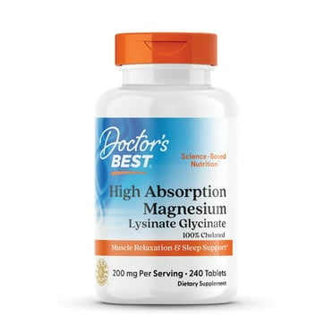 Doctor's Best High Absorption Magnesium Tablets, 100 Mg, 240 Ct