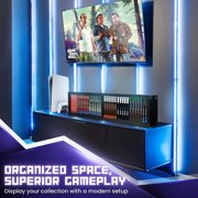 Video Game Storage Tower for PS5/ PS4/ PS3/ Xbox Series S & X/Xbox one Game, Universal Game Holder Rack, Vertical Blu Ray Case Organizer Stand, Stores 36 Games Disk or Blu-Ray Disks, Black