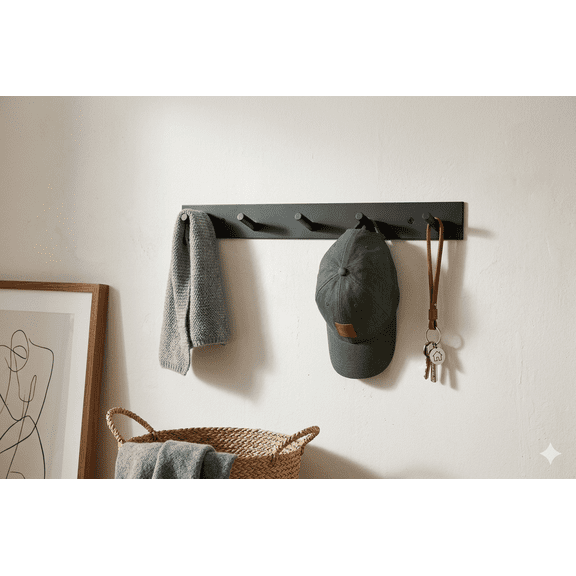 Mainstays 20.5" 5 Hook Metal Hookboard