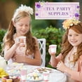 thumbnail image 4 of 350 tea party supplies, spring and summer tea party tableware, disposable plates, napkins, paper cups, plastic tableware set suitable for 50 people to celebrate birthdays, weddings, and baby showers, 4 of 6