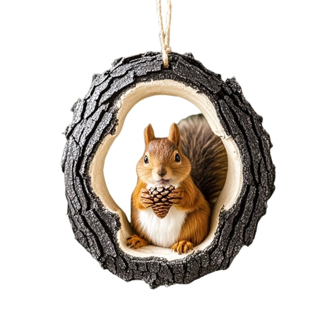 Christmas Tree Ornaments,Christmas Tree Stand Animals Christmas Ornaments Christmas Tree Animals Print Acrylic Ornaments Forest Animals Decorations Christmas Decorations Souvenir Gifts