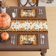 thumbnail image 3 of Fall Cross Pumpkin Maple Leaves Plaid Placemats Set of 4 Table Mats for Party Home Kitchen Dining Thanksgiving Table Decorations 12x18 Inch, 3 of 5