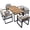 Gray, variant on Euroco 7 Pieces Outdoor Dining Set Patio Dining Table and Chair Set with and Removable Cushions, Beige