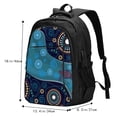 thumbnail image 5 of Balery Bohemian Turtle Print USB Charging Backpack for Men and Women - Water-Resistant, Anti-Theft Laptop Backpack with USB Port for Travel, Work, School, and College, 5 of 7