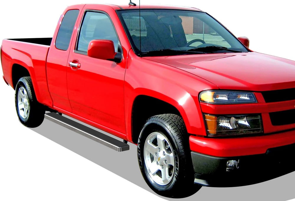 APS Running Boards 5 inches Compatible with Chevy Colorado GMC Canyon 2004-2012 Extended Cab 304 Stainless Steel (Nerf Bars Side Steps Side Bars)