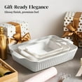 thumbnail image 6 of Ceramic Baking Dishes Set of 3, Oven Safe, Easy to Clean, Perfect for Casseroles and Gifts, 6 of 7