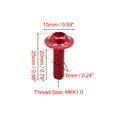 thumbnail image 4 of Unique Bargains 40pcs M6 Red Aluminum Alloy Hex Socket Head Motorcycle Fairing Bolts Screws Nuts, 4 of 6