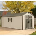 thumbnail image 3 of Lifetime Lockable DIY Polyethylene Storage Shed, 146.4 sq. ft., 8' x 20', Tan & Brown (60120), 3 of 10