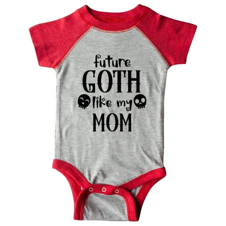 

Inktastic Future Goth Like My Mom with Skulls Gift Baby Boy or Baby Girl Bodysuit
