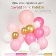 thumbnail image 3 of Kozee Pink Gold Balloon garland kit 135Pcs Pastel Pink and Gold white balloons for Girl 16/21th Birthday Party Minie mouse themed Decorations, 3 of 6