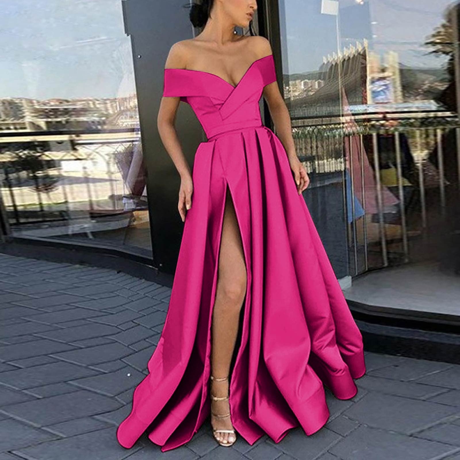 robe longue ouverte jambe