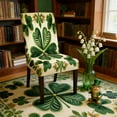thumbnail image 4 of AYktou St. Patrick's Day Chair Covers, Stretchable Shamrock Green Clover Dining Table Chair Slipcover Elastic Straps Removable Washable Chair Cover for Dining Room Hotel Party Spring Decorations, 4 of 6