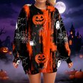 thumbnail image 7 of Duqingm Halloween Shirts for Women 2026 Novelty Funny Print Gothic Tshirts Long Sleeve Crewneck Tops,L, 7 of 7