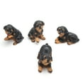 thumbnail image 1 of Juego de 4 miniestatuas de cachorro de perro, adornos de resina, artesanías, decoración para el hogar, el patio y el jardín., 1 of 11