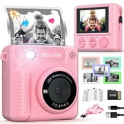 Kids Camera Instant Print, 12MP 1080P HD 32GB Digital Camera Print Photos Portable Toy for Kids Aged 3-8