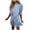 Light Blue, variant on Aoochasliy Womens Pants Clothes Fall Fashion Sexy Summer Soft Round-Neck 1/2 Sleeve Solid Top  Pant Set