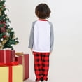 thumbnail image 4 of YWDJ Family Christmas Pajamas Matching Sets Boys Girls Christmas Fashion Cute Lattice Print Top Pants Suit Family Parent-child Wear Kid White(White Kids 3-4 Years), 4 of 9