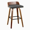 thumbnail image 4 of LumiSource Grey Maya 30" Fixed-Height Barstool - Set of 2, 4 of 6