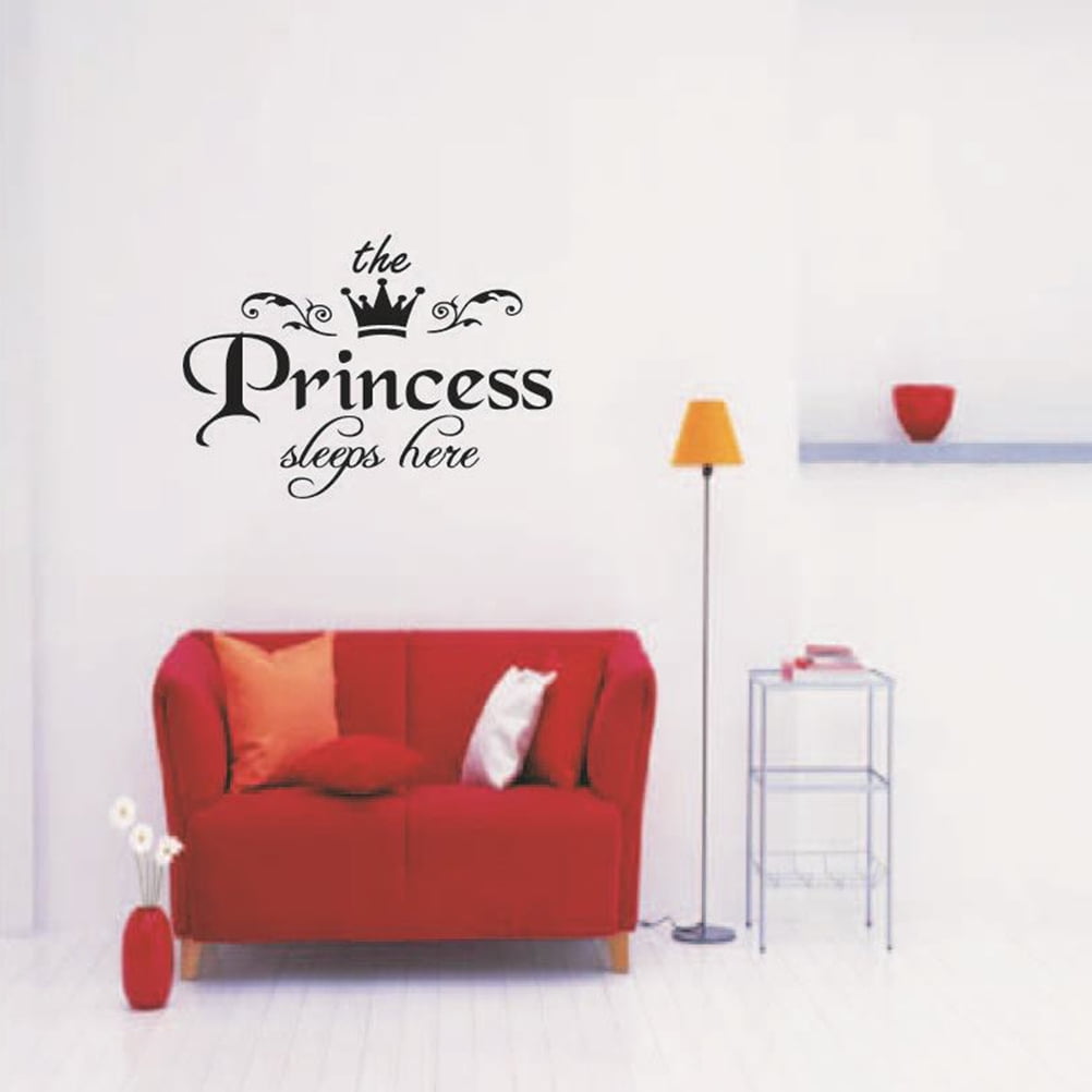Removable Princess Sleeps Wall Stickers Art PVC Decals Baby`Girls Room Decor P1