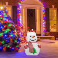 thumbnail image 4 of Pinguín plegable, muñeco de nieve, Papá Noel, diseño de patio, cadena de luces LED luminosas, tela para interior y exterior, 4 of 6