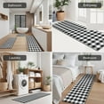 thumbnail image 5 of Black White and Gray Checkerboard Pattern Kitchen Rugs Sets Of 3,Kitchen Runner Rugs Non Skid Washable,Decorative Kitchen Floor Mats for Kitchen,Sink,Laundry,17"x30"+ 17"x47" + 17"x59", 5 of 6