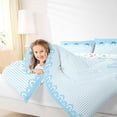 thumbnail image 3 of Erosebridal Blue Ribbon Bow 7pcs Bedding Comforter Set For Girls Teens,Cartoon Girly Bowknot Queen Bedding Sets,Reversible, 3 of 7