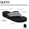 thumbnail image 4 of QLEYO Women's Platform Flip Flop with Arch Support, Comfortable Yoga Mat Wedge Flip-Flops, Athletic Walking Thong Slippers for Vacation/Shopping Mall/Wandering/Gathering, 4 of 7
