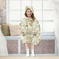 thumbnail image 7 of FORMRS Wearable Blanket Hoodie with Sleeves for Kids Cozy Flannel Sweatshirt, Birds Sunflowers, 7 of 7