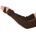 thumbnail image 1 of Arm Sleeves Solid Color Elastic Unisex Thumb Hole Arm Warmers Winter Arm Covers, 1 of 10