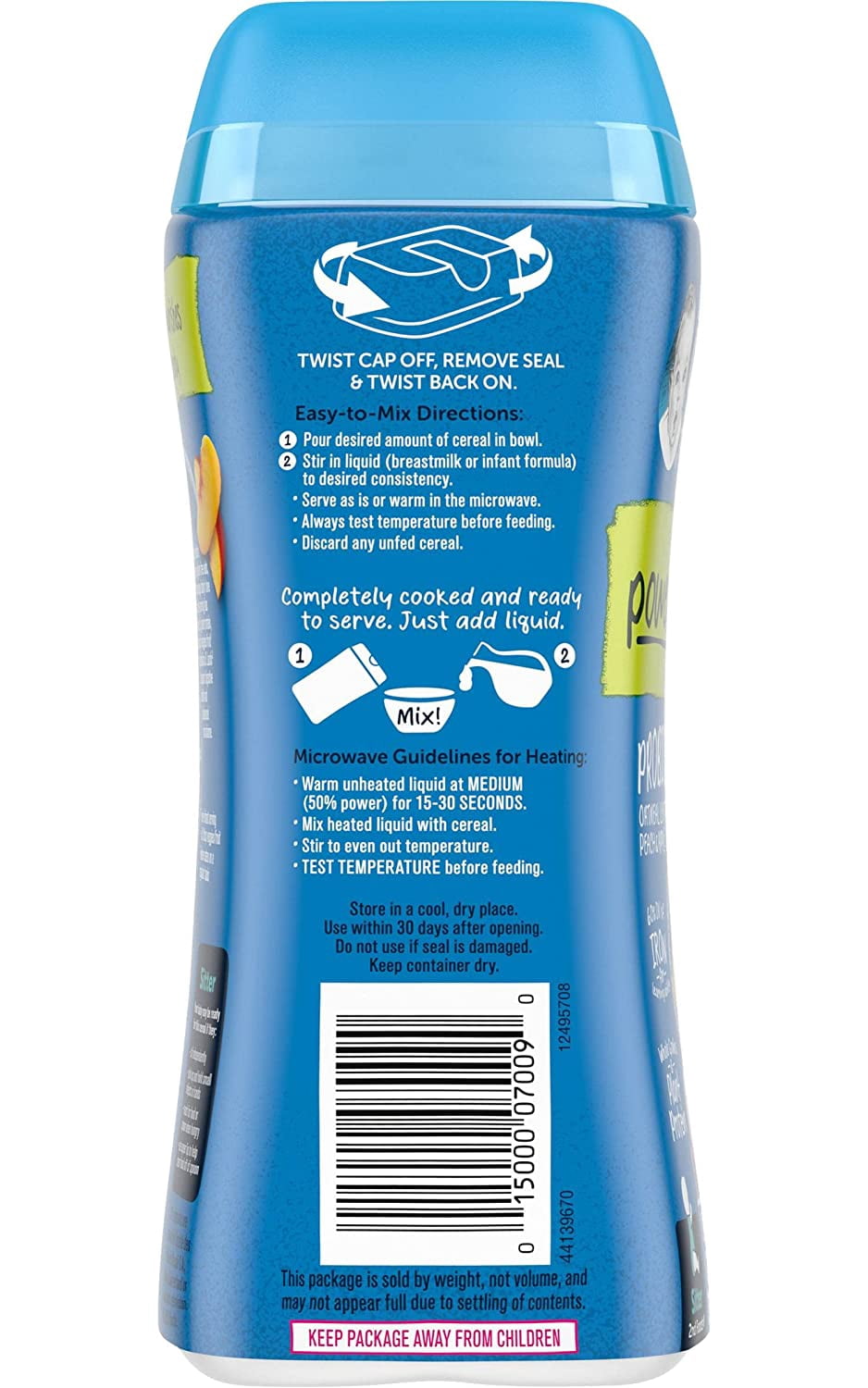 Gerber Baby Cereal, 2nd Foods, Probiotic Oatmeal Peach Apple, 8 OZ (Pack of 4)