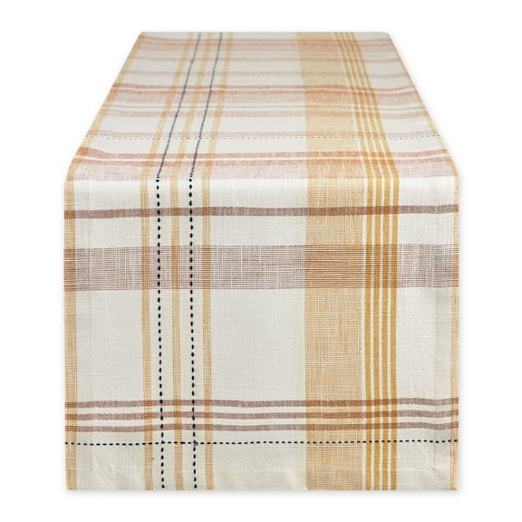 DII Veranda Plaid Table Runner 14x108"