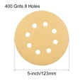 thumbnail image 2 of Uxcell 400 Grits 8-Holes Sanding Discs Hook and Loop Wet Dry Sandpaper Sander Aluminum Yellow 15pcs, 2 of 5