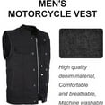 thumbnail image 5 of Dream Apparel Men's Motorcycle Vest SOA Biker Club Vest For Riding, 5 of 6