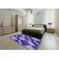 thumbnail image 5 of Ahgly Company Machine Washable Indoor Rectangle Transitional Purple Amethyst Purple Area Rugs, 4' x 6', 5 of 7