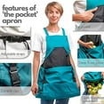thumbnail image 5 of Cross Back Gardening Apron with Deep Kangaroo Release Pockets, Picking Large Pocket Vegetable Garden Gardening, 5 of 8