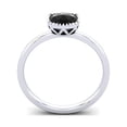 thumbnail image 3 of SuperJeweler 1 Carat Rose Cut Cushion Cut Black Diamond Solitaire Engagement Ring In 14 Karat White Gold For Women, 3 of 6