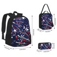 thumbnail image 2 of Balery Red White Blue Fireworks 1 Mochila Escolar 3 en 1 para Niños - Mochila Resistente con Lonchera Térmica y Estuche - Mochila Escolar para Niños y Niñas, 2 of 7
