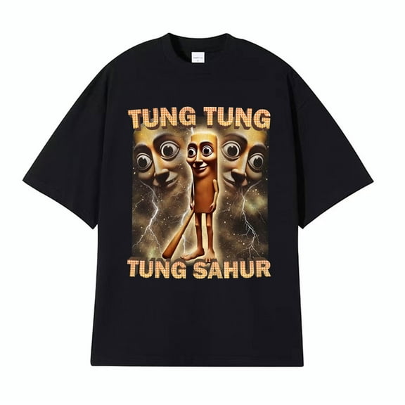Tung Tung Suhoor Funny Baseball Bat Meme Graphic T - Shirt - Vintage 90s Humor Unisex Streetwear Tee