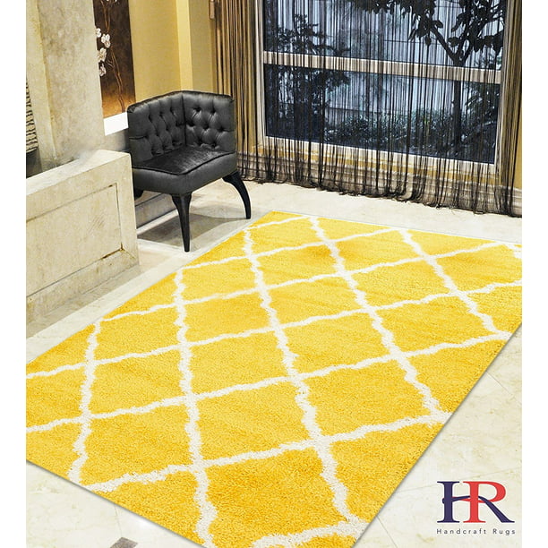 Shed Free Gy Area Rugs Contemporary, Yellow And White Rugs