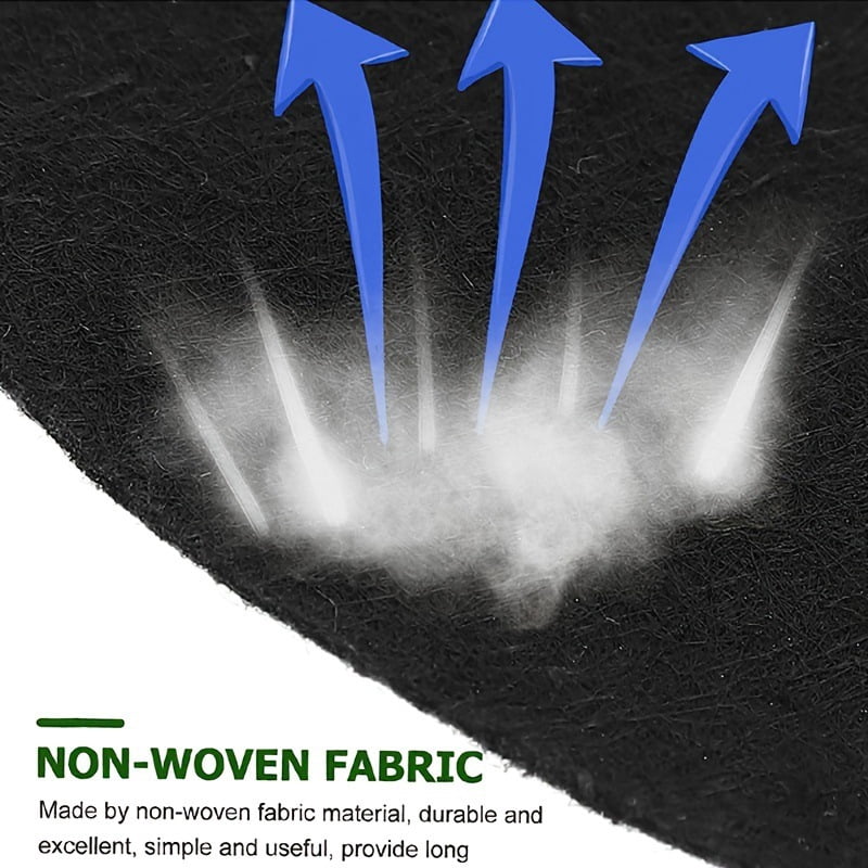 Non-woven weed barrier fabric - A durable gardening ground cover, suitable for vegetable orchards and outdoor landscapes as a durable weed-proof mat. Diameter 42cm (10 pieces)