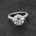 thumbnail image 2 of solitaire jewels 5CT Round Moissanite Hidden Halo Engagement Ring For Women, 18K Rose Gold, 2 of 9