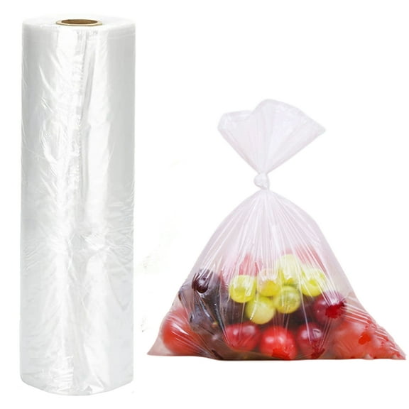 FungLam Plastic Produce Bags, Clear Bag Roll, BPA Free, 12" x 20" (1 Roll=350 Bags)