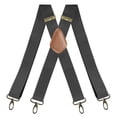 thumbnail image 3 of SGFCWSX Men's X-Back Suspenders, 4-Clip Adjustable Elastic Formal Casual Dark Gray, 3 of 3
