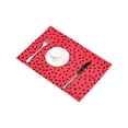 thumbnail image 3 of MKHERT Funny Summer Black Watermelon Seeds On Red Background Placemats Table Mats for Dining Room Kitchen Table Decoration 12x18 inch,Set of 4, 3 of 4