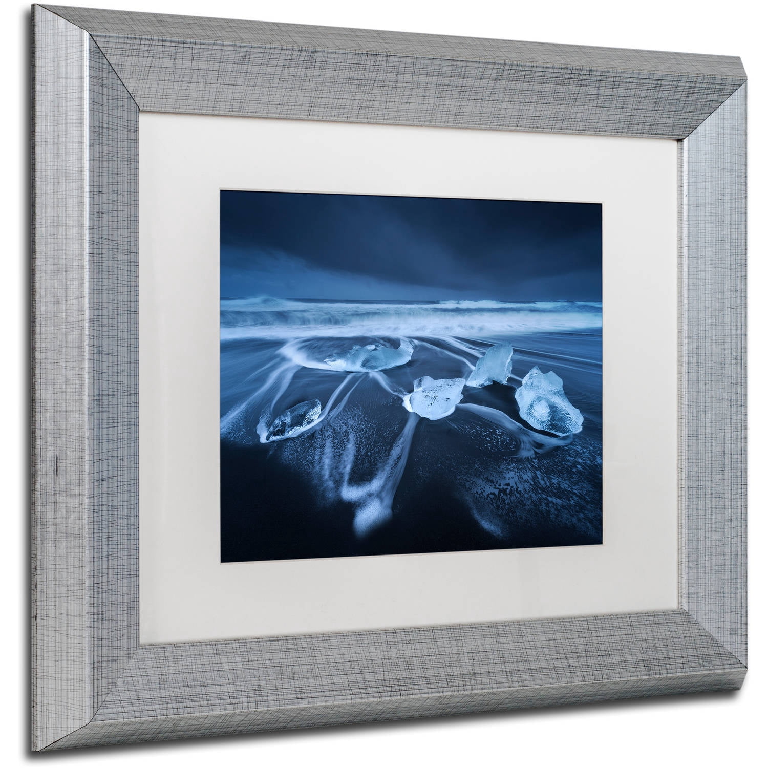 Trademark Fine Art "The Ice Age" Canvas Art by Mathieu Rivrin, White Matte, Silver Frame