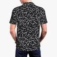 thumbnail image 4 of Balery Numbers Printed Men’s Short Sleeve Polo Shirt, Midweight Men's Shirt,Golf Polo shirts -Medium, 4 of 9
