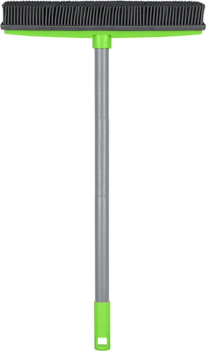 Rubber Broom Pet Hair Remover, Silicone Brooms for Floor Cleaning, Tile
