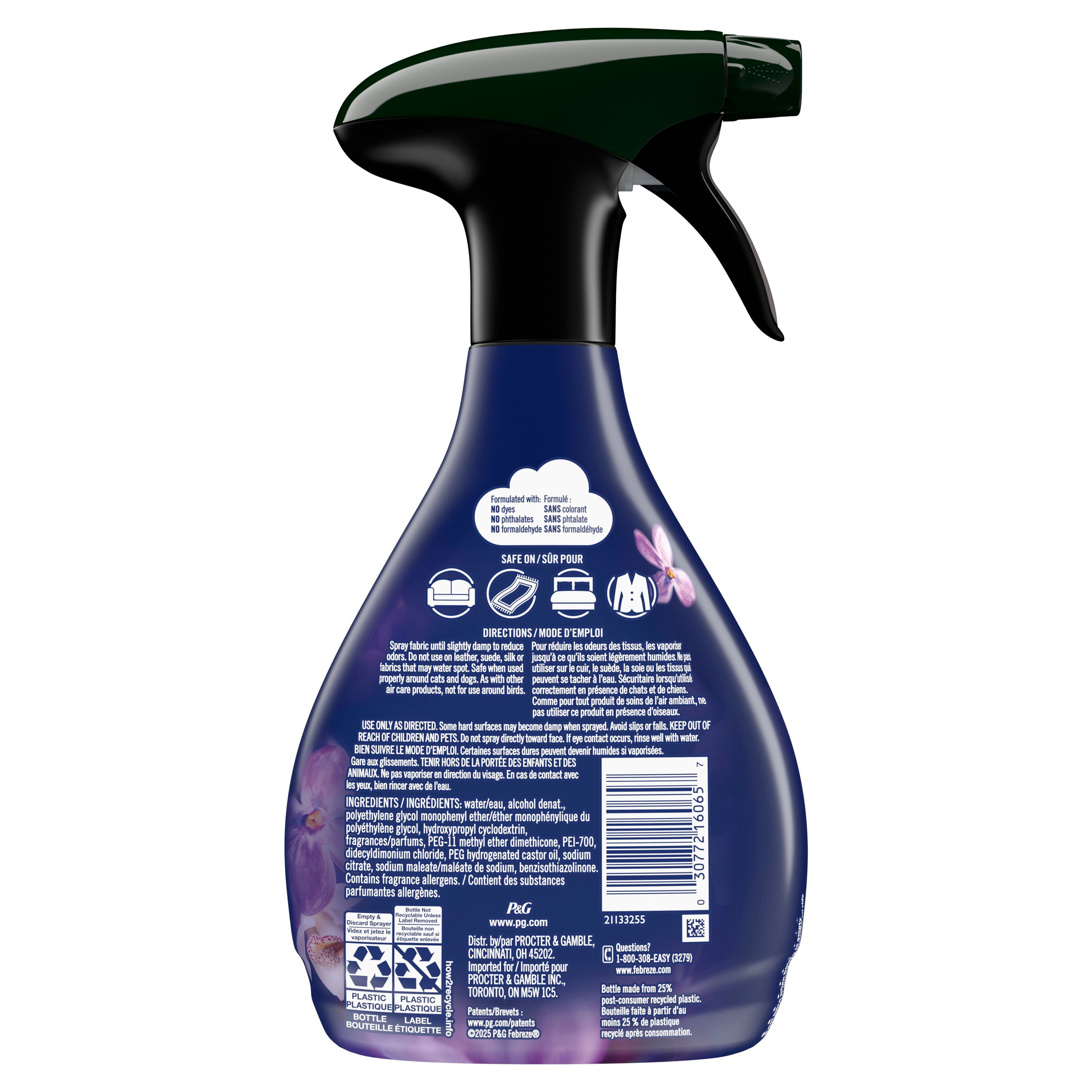 Febreze Fabric Spray Air Freshener, Odor-Fighting Fabric Refresher, Downy Calm Scent, 500 mL