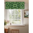 thumbnail image 2 of Green Leaves Curtain Valances for Windows, Retro Botanical Garden Pastoral Plants Kitchen Valance Window Treatment, Light Filtering Block Curtains for Bathroom/Bedroom/Living Room 42'' x 12'', 2 of 9
