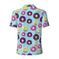 thumbnail image 4 of Rocae Donuts for Men's Short Sleeve Polo Shirt, Quick Drying Performance Moisture Wicking Sports Men's Golf Shirt 4X-Large, 4 of 9